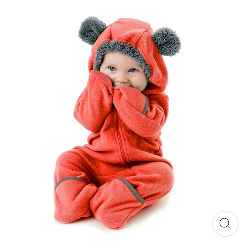 NEW Cuddle Club Bear Fleece Bunting 6-12 Months - Picture 2 of 8